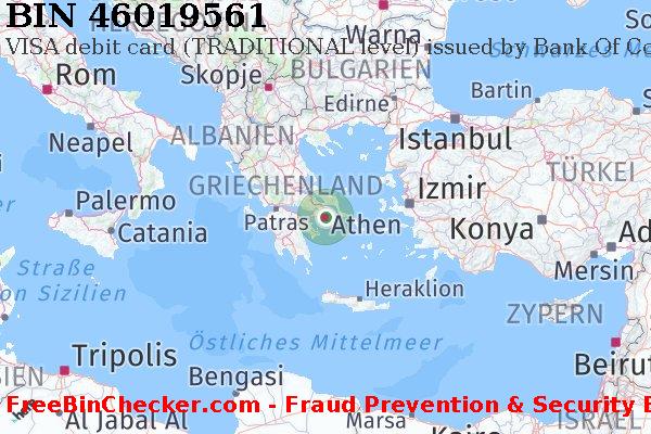 46019561 VISA debit Greece GR BIN-Liste