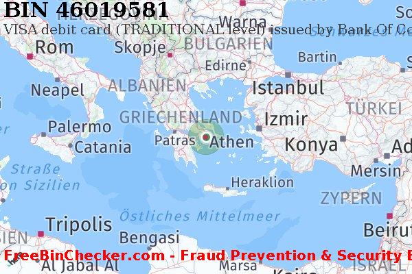 46019581 VISA debit Greece GR BIN-Liste