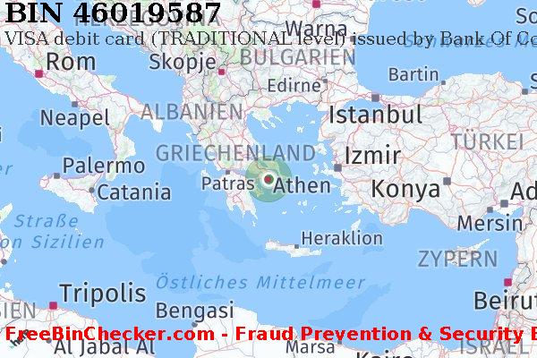 46019587 VISA debit Greece GR BIN-Liste