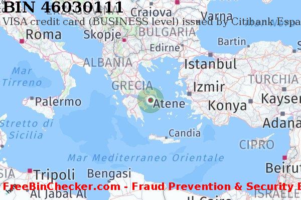 46030111 VISA credit Greece GR Lista BIN