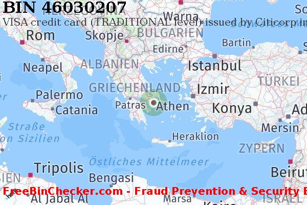 46030207 VISA credit Greece GR BIN-Liste