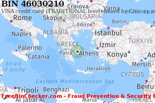 46030210 VISA credit Greece GR BIN List