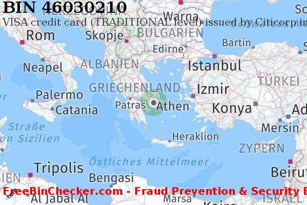 46030210 VISA credit Greece GR BIN-Liste