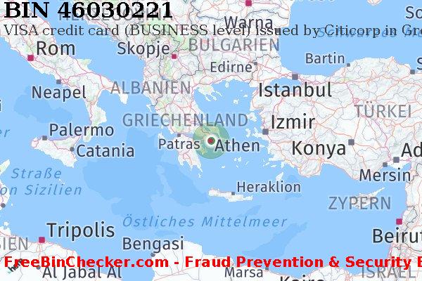 46030221 VISA credit Greece GR BIN-Liste