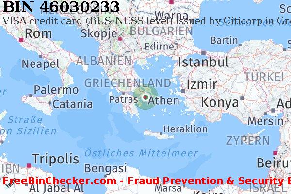46030233 VISA credit Greece GR BIN-Liste