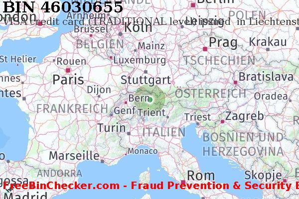 46030655 VISA credit Liechtenstein LI BIN-Liste