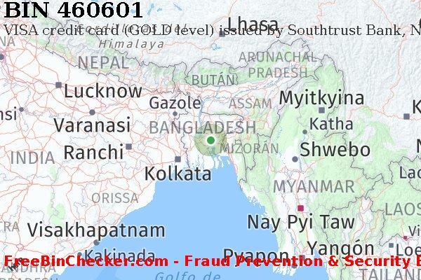 460601 VISA credit Bangladesh BD Lista de BIN