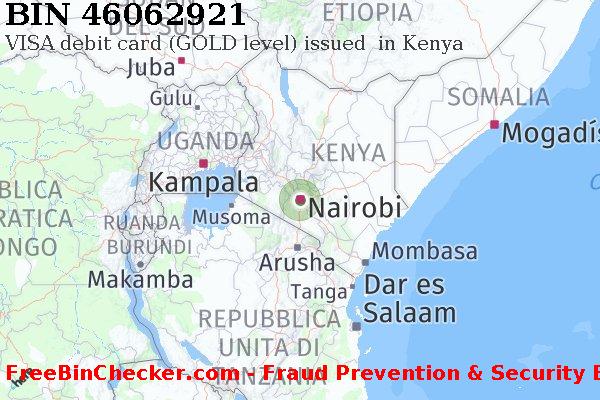 46062921 VISA debit Kenya KE Lista BIN