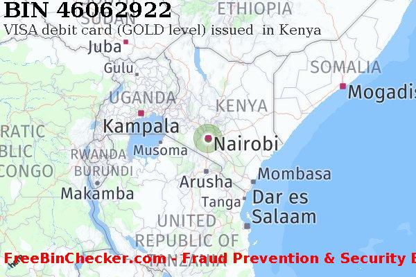 46062922 VISA debit Kenya KE বিন তালিকা