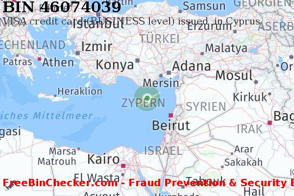 46074039 VISA credit Cyprus CY BIN-Liste