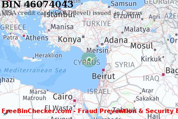 46074043 VISA credit Cyprus CY BIN List