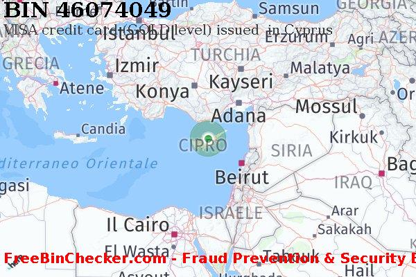 46074049 VISA credit Cyprus CY Lista BIN
