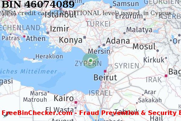 46074089 VISA credit Cyprus CY BIN-Liste