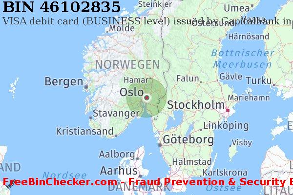 46102835 VISA debit Norway NO BIN-Liste
