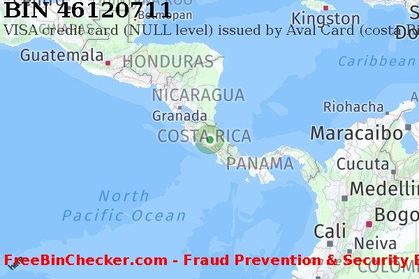 46120711 VISA credit Costa Rica CR BIN List