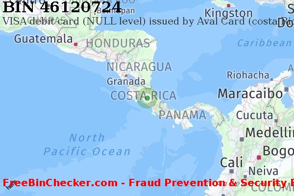 46120724 VISA debit Costa Rica CR BIN List