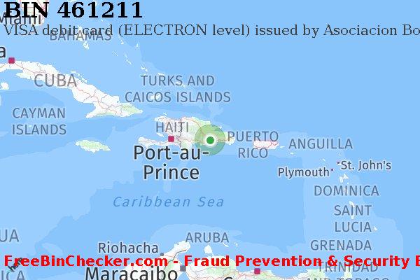 461211 VISA debit Dominican Republic DO BIN Lijst