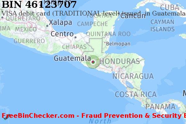 46123707 VISA debit Guatemala GT BIN List
