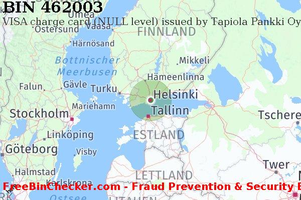 462003 VISA charge Finland FI BIN-Liste