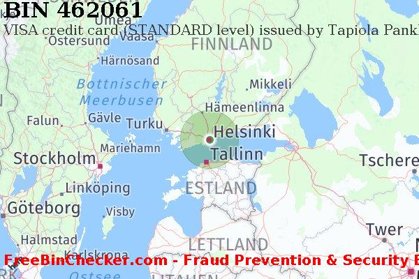 462061 VISA credit Finland FI BIN-Liste