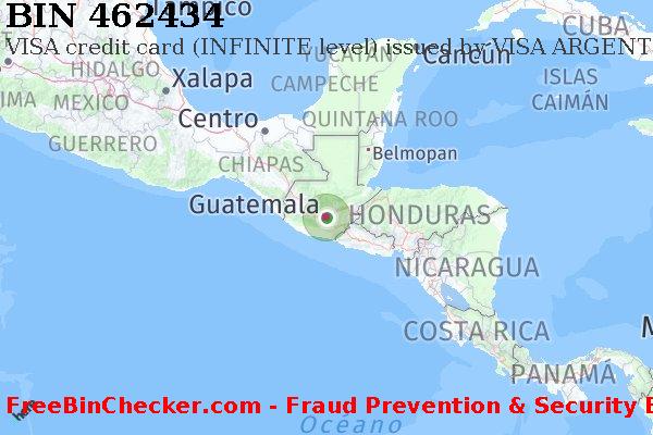 462434 VISA credit Guatemala GT Lista de BIN