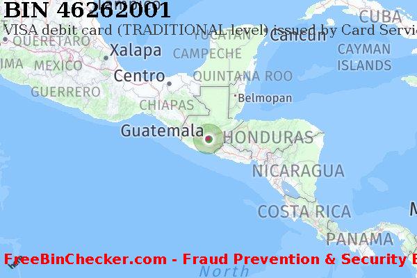 46262001 VISA debit Guatemala GT BIN List