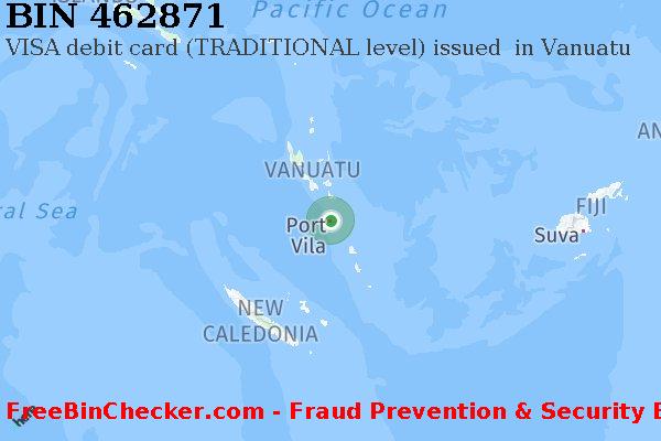 462871 VISA debit Vanuatu VU BIN Lijst