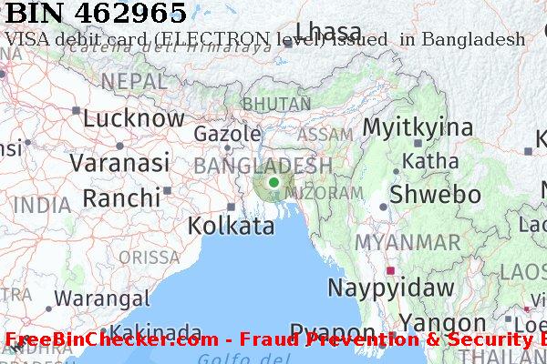 462965 VISA debit Bangladesh BD Lista BIN