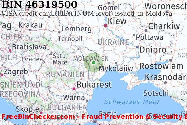 46319500 VISA credit Moldova MD BIN-Liste