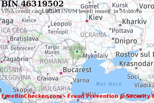 46319502 VISA credit Moldova MD Lista BIN