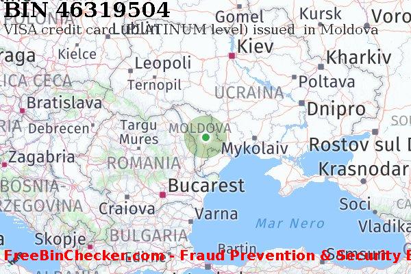 46319504 VISA credit Moldova MD Lista BIN