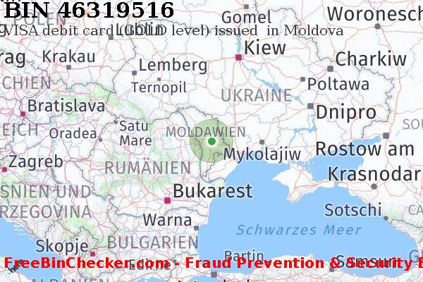 46319516 VISA debit Moldova MD BIN-Liste