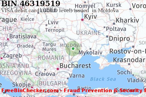 46319519 VISA debit Moldova MD बिन सूची