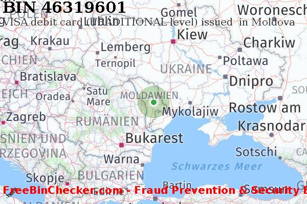 46319601 VISA debit Moldova MD BIN-Liste