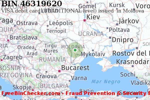 46319620 VISA debit Moldova MD Lista de BIN