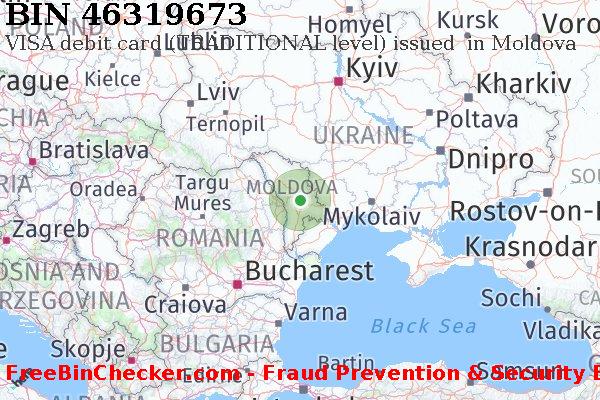 46319673 VISA debit Moldova MD बिन सूची