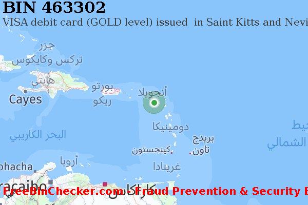 463302 VISA debit Saint Kitts and Nevis KN قائمة BIN