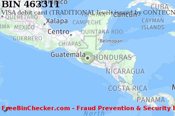 463311 VISA debit Guatemala GT BIN List