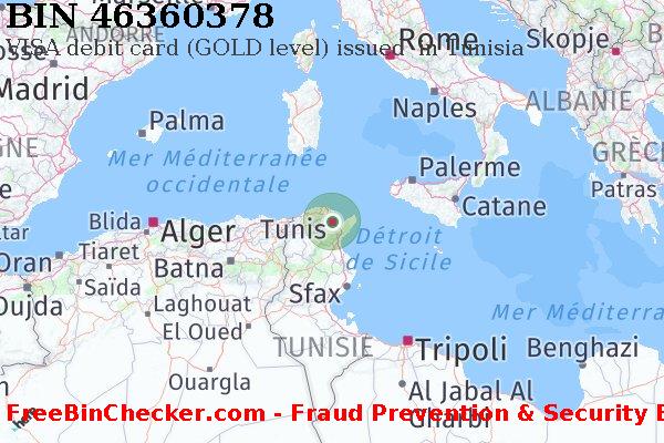 46360378 VISA debit Tunisia TN BIN Liste 