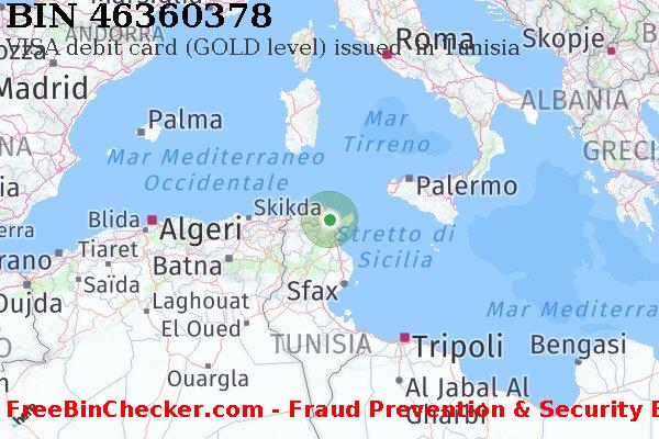 46360378 VISA debit Tunisia TN Lista BIN
