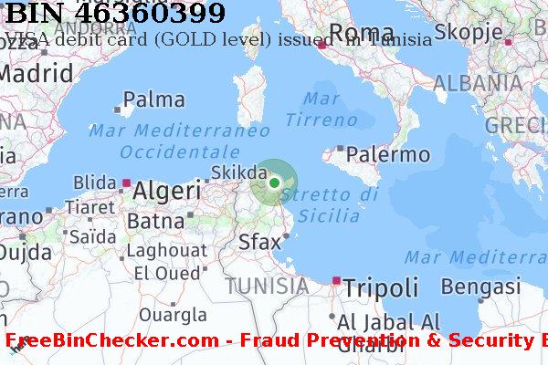 46360399 VISA debit Tunisia TN Lista BIN