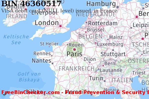 46360517 VISA debit France FR BIN-Liste