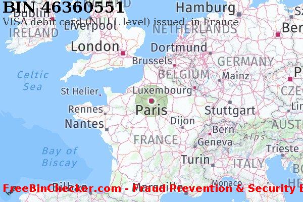 46360551 VISA debit France FR BIN List