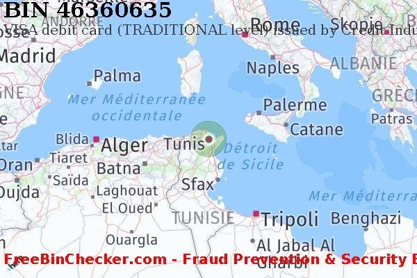 46360635 VISA debit Tunisia TN BIN Liste 