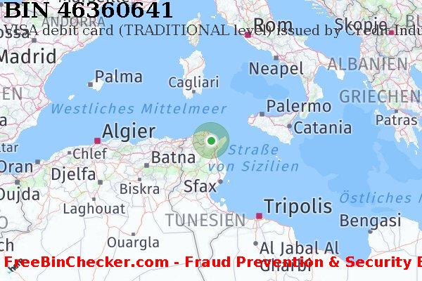 46360641 VISA debit Tunisia TN BIN-Liste