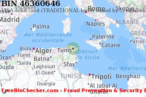46360646 VISA debit Tunisia TN BIN Liste 