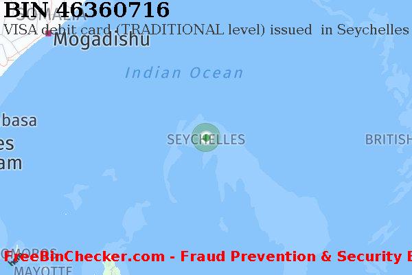 46360716 VISA debit Seychelles SC BIN List