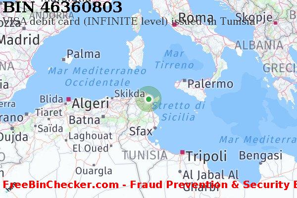 46360803 VISA debit Tunisia TN Lista BIN