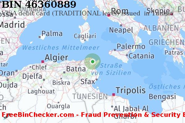 46360889 VISA debit Tunisia TN BIN-Liste