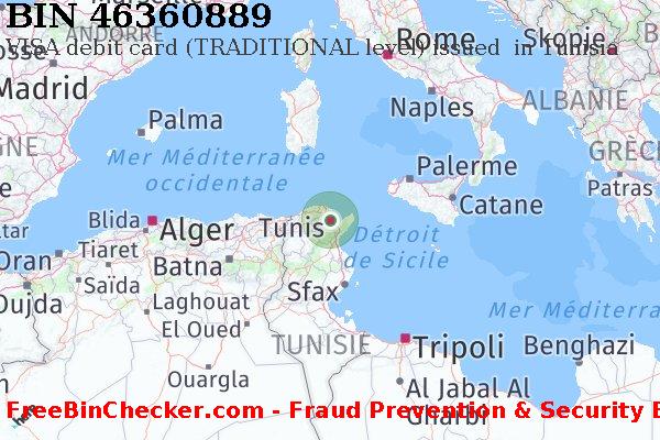 46360889 VISA debit Tunisia TN BIN Liste 